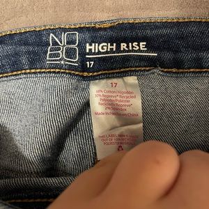 size 17 high rise jeans